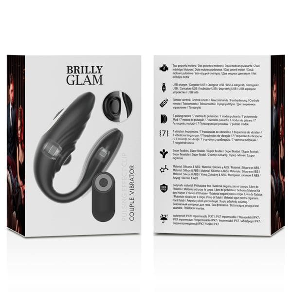 BRILLY GLAM - COUPLE PULSING & VIBRATING REMOTE CONTROL 8